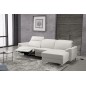 Canapé d'angle relax en cuir de buffle italien de luxe 5 places BRIO, blanc, angle droit