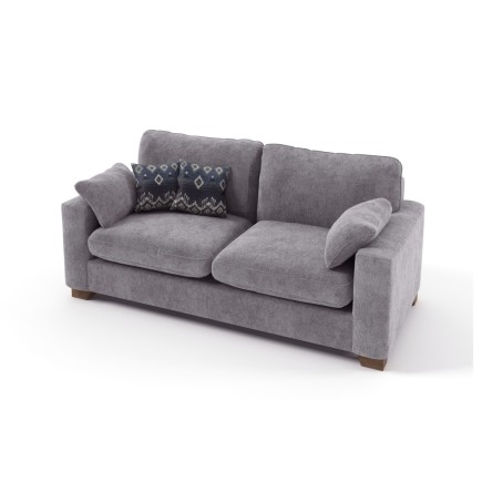 Canapé 2 places convertible en tissu de qualité COSY, gris brun.