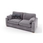 Canapé 2 places convertible en tissu de qualité COSY, gris brun.