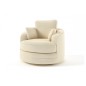 Fauteuil 1 place PIVOTANT en tissu de qualité SWITY, ivoire