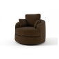 Fauteuil 1 place PIVOTANT en tissu de qualité SWITY, chocolat, Marron