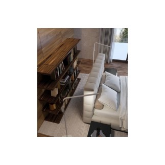 Lit design en cuir italien de luxe SILVER, blanc, 180x200