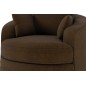 Fauteuil 1 place PIVOTANT en tissu de qualité SWITY, chocolat, Marron