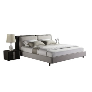 Lit design en cuir et tissu de luxe ASTRA, choisissez la couleur et le tissu, 140x190, Personnalisé