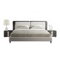 Lit design en cuir et tissu de luxe ASTRA, choisissez la couleur et le tissu, 140x200, Personnalisé