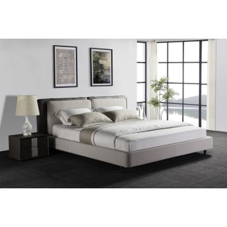 Lit design en cuir et tissu de luxe ASTRA, choisissez la couleur et le tissu, 140x200