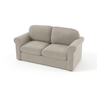 Canapé 2 places en tissu de qualité NIKOS, beige