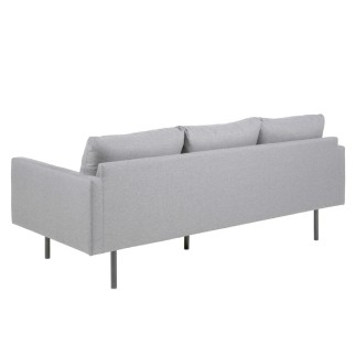 Canapé 3 places en tissu de qualité ELINA, gris clair