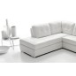 Canapé d'angle TOSCA en simili cuir de qualité supérieure Vénésetti, blanc, 5 places, angle gauche