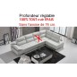 1er paiement de la commande : Canapé d'angle en 100% TOUT cuir EPAIS de buffle italien de luxe GIOVANI, BEIGE, personnalisé sur