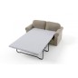Canapé 2 places convertible en tissu de qualité NIKOS, beige.