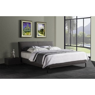 Lit design en tissu de luxe ALVESA, couleur chocolat n°06, 180x200