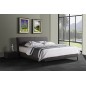 Lit design en tissu de luxe ALVESA, couleur chocolat n°06, 180x200