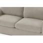 Canapé 2 places convertible en tissu de qualité NIKOS, beige.
