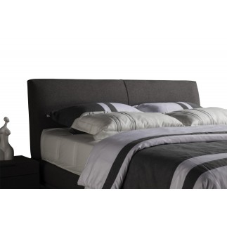 Lit design en tissu de luxe ALVESA, couleur chocolat n°06, 140x200