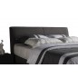 Lit design en tissu de luxe ALVESA, couleur chocolat n°06, 140x200