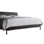 Lit design en tissu de luxe ALVESA, couleur chocolat n°06, 160x200