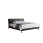 Lit design en tissu de luxe ALVESA, couleur chocolat n°06, 160x200