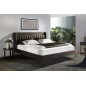 Lit design en tissu de luxe MARTA, couleur chocolat n°06, 180x200