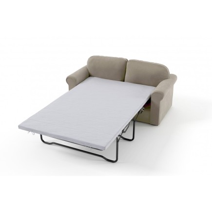 Canapé 3 places convertible en tissu de qualité NIKOS, beige.