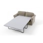 Canapé 3 places convertible en tissu de qualité NIKOS, beige.