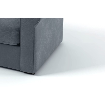 Fauteuil 1 place en tissu de qualité NIKOS, gris-bleu.