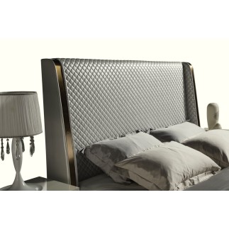 Lit design de luxe PERFECTO, avec sommier à lattes, blanc, 140x200