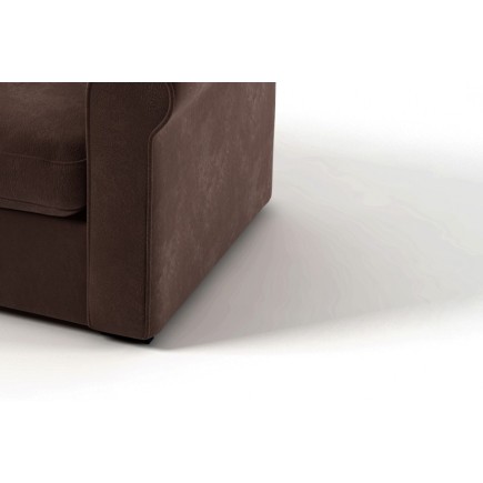 Fauteuil 1 place en tissu de qualité NIKOS, chocolat.