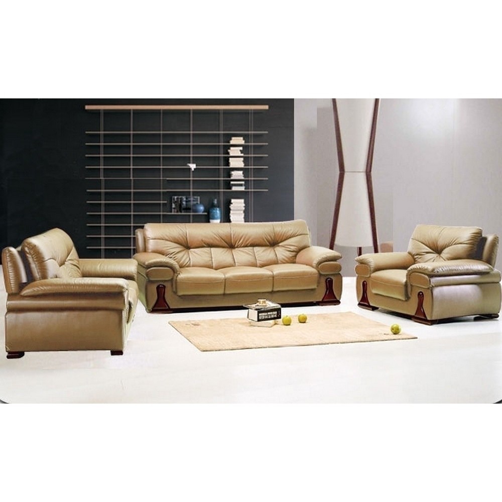 1er Paiement de la commande : Ensemble oxford 3 pièces: composé d'un canapé 3 places + 2 places + fauteuil en cuir luxe italien
