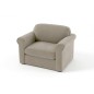Fauteuil 1 place en tissu de qualité NIKOS, beige.
