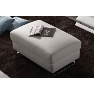 Grand pouf Relaxino en cuir de buffle (gamme de cuir de buffle), blanc