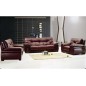 Ensemble OXFORD 3 pièces: composé d'un canapé 3 places + 2 places + fauteuil en cuir luxe italien vachette, chocolat