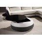 Table basse design de qualité, blanc et gris foncé, GENETO