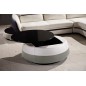 Table basse design de qualité, blanc et gris clair, GENETO