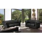 3eme paiement de la commande : Canapé 2 places en cuir italien chesterfield, noir , 6x sans frais, total de la commande 1547 eur