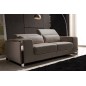 Canapé 3 places en cuir italien buffle LUXY, moka