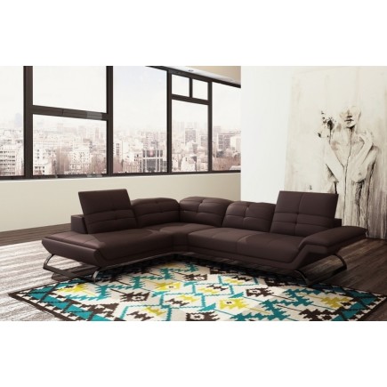 1er acompte de la commande: Canapé d'angle copenhague en tout cuir prestige luxe haut de gamme italien (version meilleure qualit