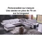 Canapé d'angle relax électrique en cuir buffle italien de luxe COMBIRELAX, sur mesure personnalisé sur demande du client une ass