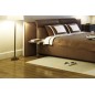 Lit en cuir italien de luxe DORNA, chocolat, 160x200