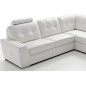 Canapé d'angle TOSCA en simili cuir de qualité supérieure, angle droit, blanc, 4/5 places