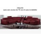 Commande sur mesure: canapé d'angle en cuir buffle italien de luxe londres BORDEAUX, sur mesure personnalisé, 310x310 cm, une as