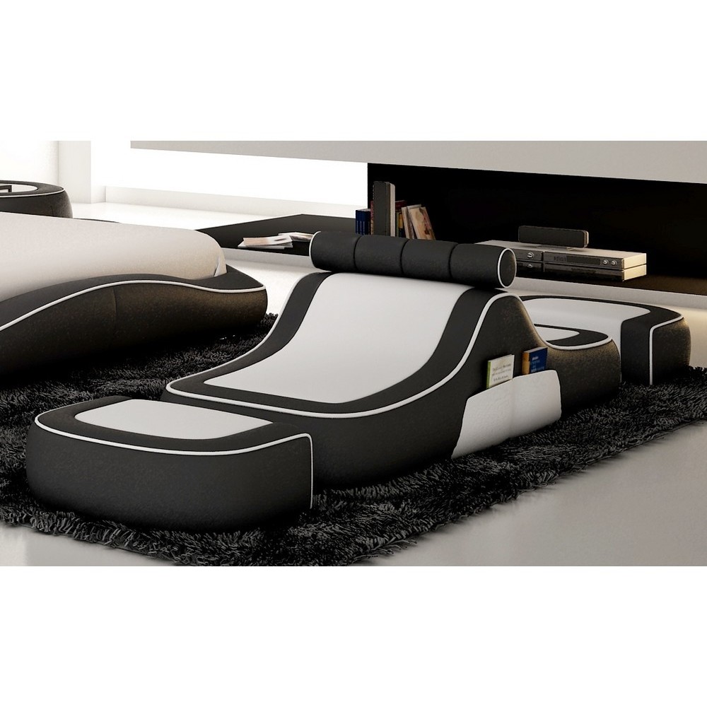 Chauffeuse et 2 poufs ELSA, coloris au choix (choisir la couleur)