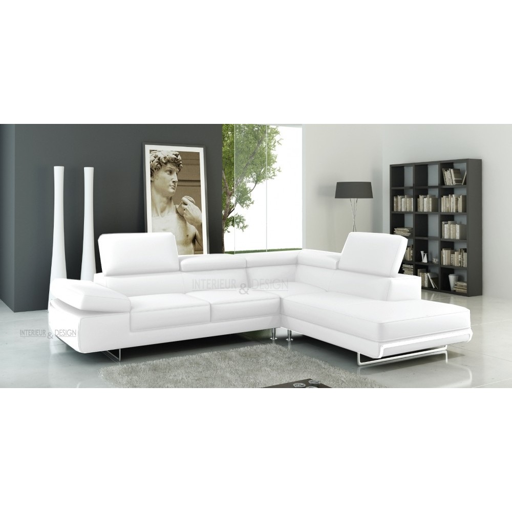 2 eme paiement de la commande Intérieur et Design: Canapé d'angle GUCI en cuir haut de gamme italien vachette Vénésetti Cuir Pre