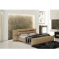 Lit en cuir italien de luxe DORNA, beige, 160x200