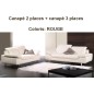 2EME paiement de la commande Casanoti: Canapé TORINO en cuir haut de gamme italien, ensemble: Canapé 3 places + canapé 2 places,