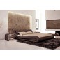 Lit en cuir italien de luxe DREAM, chocolat 140x190