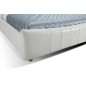 Lit en cuir italien de luxe CAMILLE, blanc, 140x190