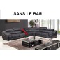 Canapé d'angle en cuir buffle italien de luxe 7 places londres noir, angle droit, canapé personnalisé sur mesure sans le bar Canapé d'angle en cuir buffle italien de luxe 7 places londres noir, angle droit, canapé personnalisé sur mesure sans le bar