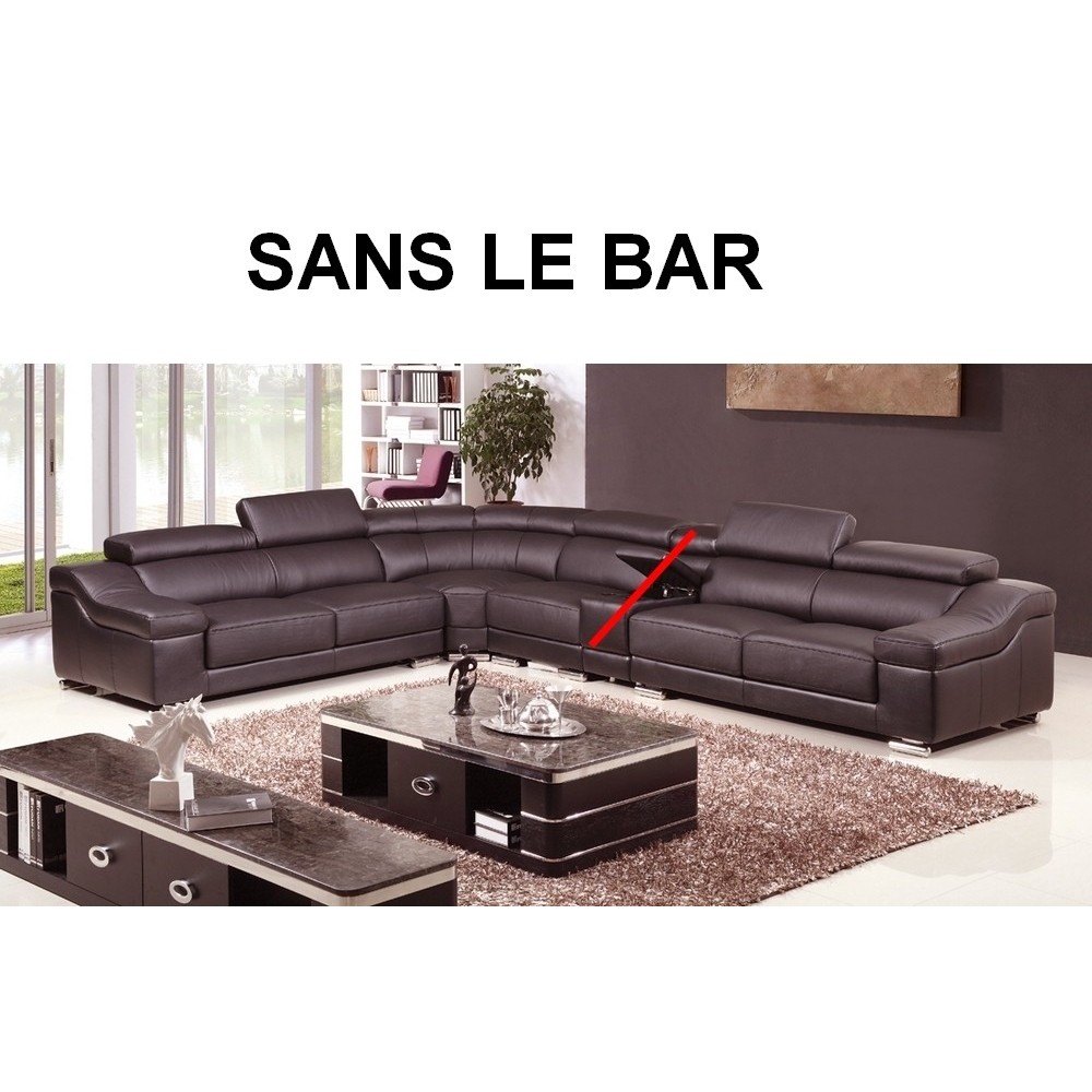 Canapé d'angle en cuir buffle italien de luxe 7 places londres chocolat, angle gauche, canapé personnalisé sur mesure sans le ba Canapé d'angle en cuir buffle italien de luxe 7 places londres chocolat, angle gauche, canapé personnalisé sur mesure sans le ba