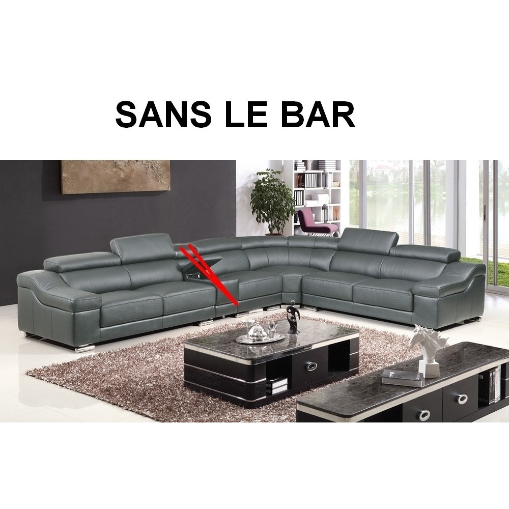Canapé d'angle en cuir buffle italien de luxe 7 places londres gris foncé, angle droit, canapé personnalisé sur mesure sans le b Canapé d'angle en cuir buffle italien de luxe 7 places londres gris foncé, angle droit, canapé personnalisé sur mesure sans le b